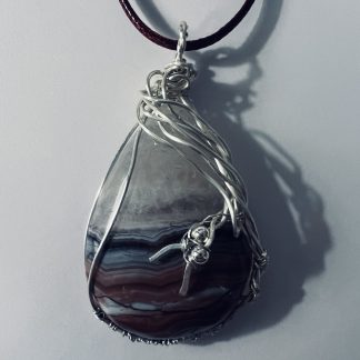 Botswana Agate Teardrop Pendant