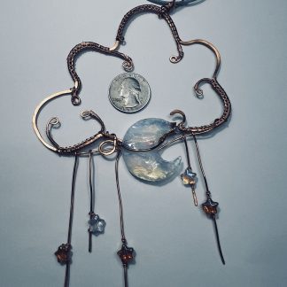 Large Opalite Cloud Moon Pendant