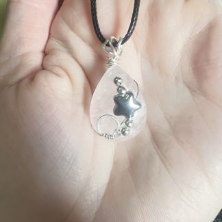 Rose Quartz Teardrop Pendant
