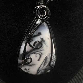 Dendritic Agate Teardrop Pendant