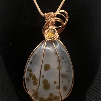 Cryptocrystalline Quartz with Tiger Eye Accent Pendant
