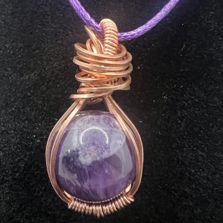 Amethyst Round Fidget Pendant Necklace