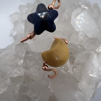 Sodalite and Yellow Aventurine Adjustable Wrap Ring