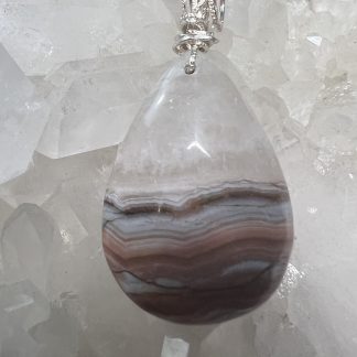 Botswana Banded Agate Teardrop Pendant