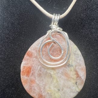 Heliolite Silver Toned Pendant