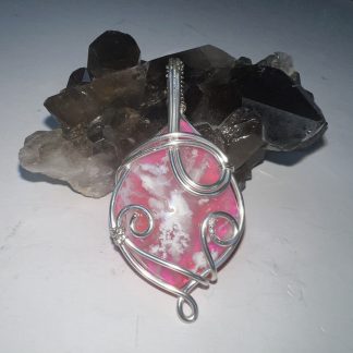 Blushing Plume Agate Pendant