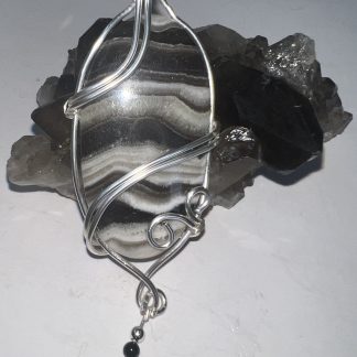 Moonlit Veil Agate Pendant