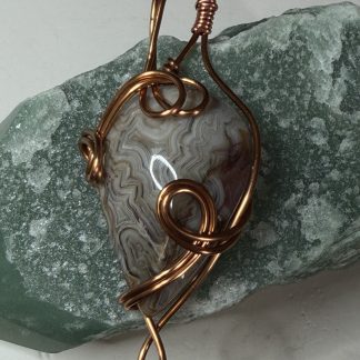 Desert Lace Agate Statement Pendant