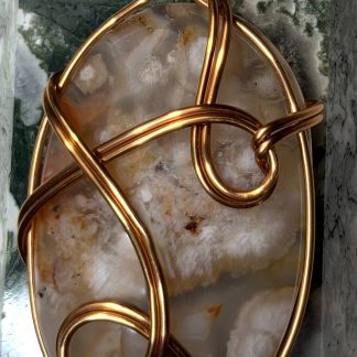 Blossom Veil Flower Agate Pendant