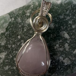 Blush Glow Rose Quartz Pendant